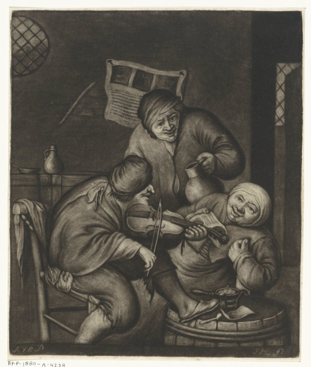 To menn og en fiolinist av Jacob Hoolaart