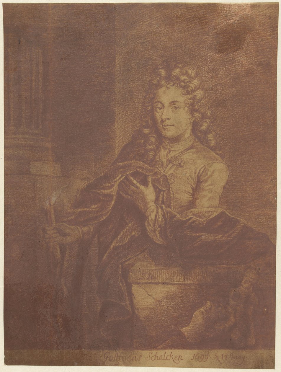 Portrett av Godfried Schalcken av Jacob Houbraken