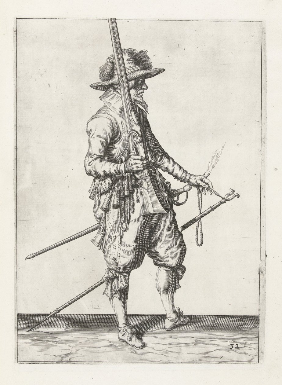 Musketer, ca.1600 av Jacob II de Gheyn