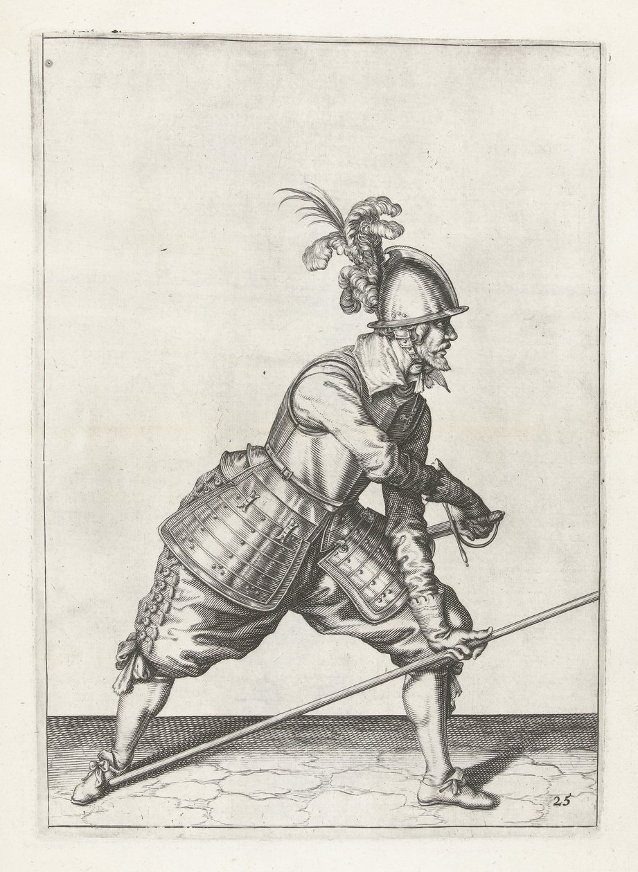 Soldat med lansetrekkende sverd, ca.1600 av Jacob II de Gheyn