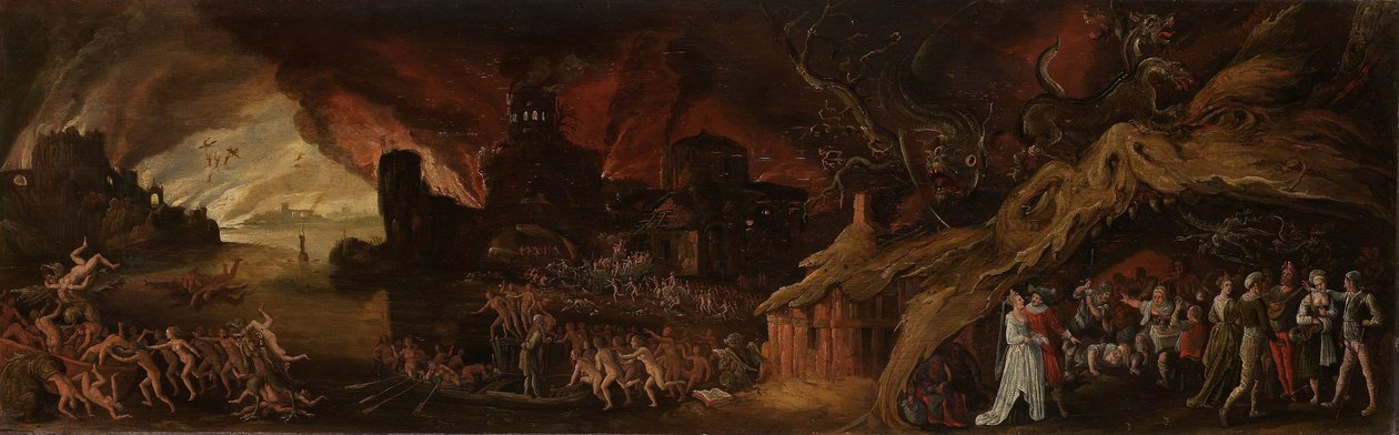 Den siste dommen og de syv dødssyndene av Jacob Isaacsz. van Swanenburg