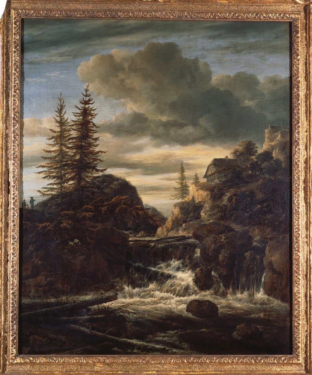 Et norsk landskap med en kaskadefoss av Jacob van Ruisdael