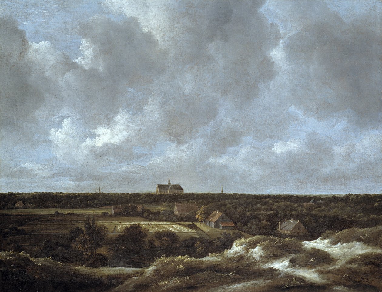A View of Haarlem and Bleaching Fields, ca. 1665-70 (olje på lerret) av Jacob van Ruisdael
