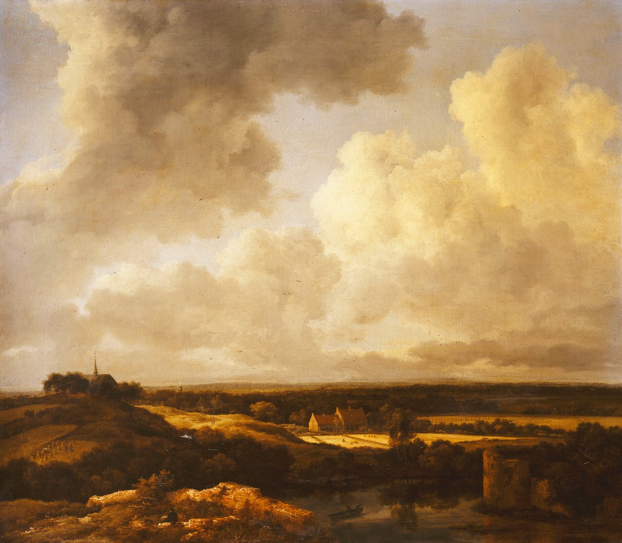 Et omfattende landskap om sommeren, 1665-70 av Jacob van Ruisdael
