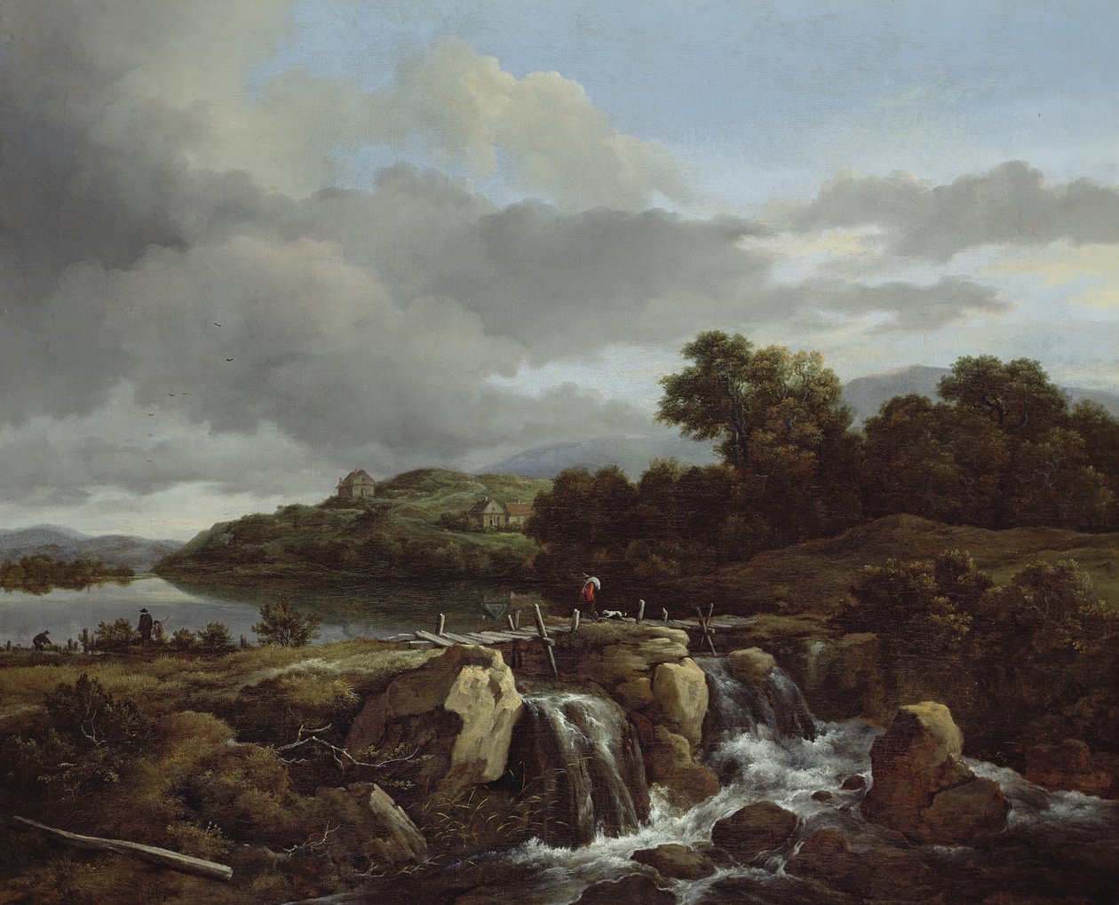 Landskap med Cascade av Jacob van Ruisdael
