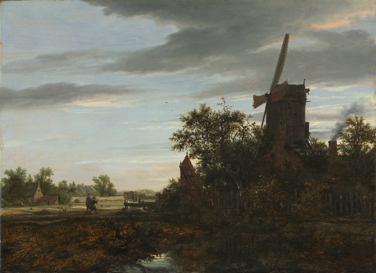 Landskap med vindmølle, 1646 av Jacob van Ruisdael