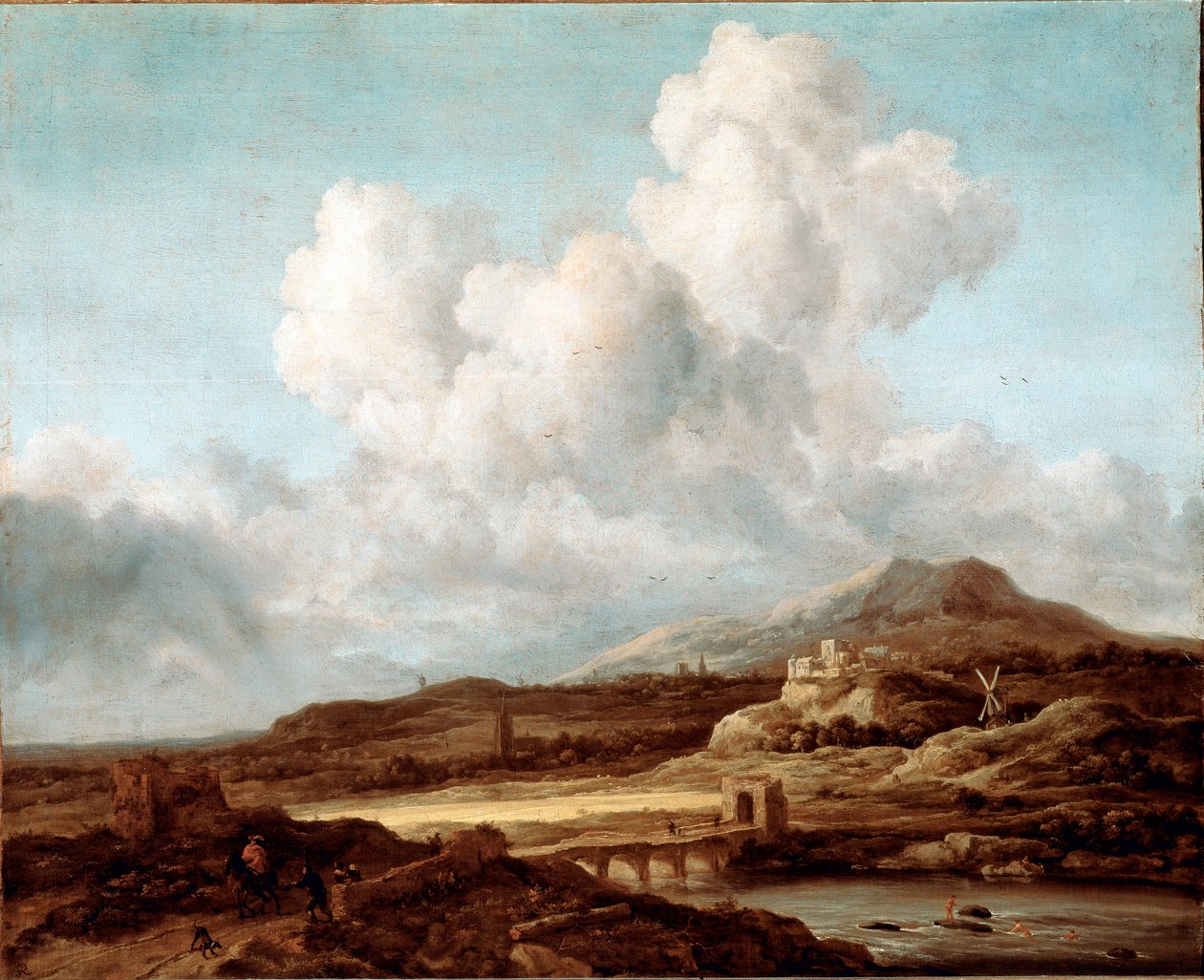 Le rayon de soleil Maleri av Jacob Isaakszoon van Ruisdael (Ruysdael) (1628-1682) 1670-1675 Dim. 83x99 cm Paris, musee du Louvre - Solstrålen, av Jacob Van Ruysdael (1628-1682). Olje på lerret, 83x99 cm av Jacob van Ruisdael