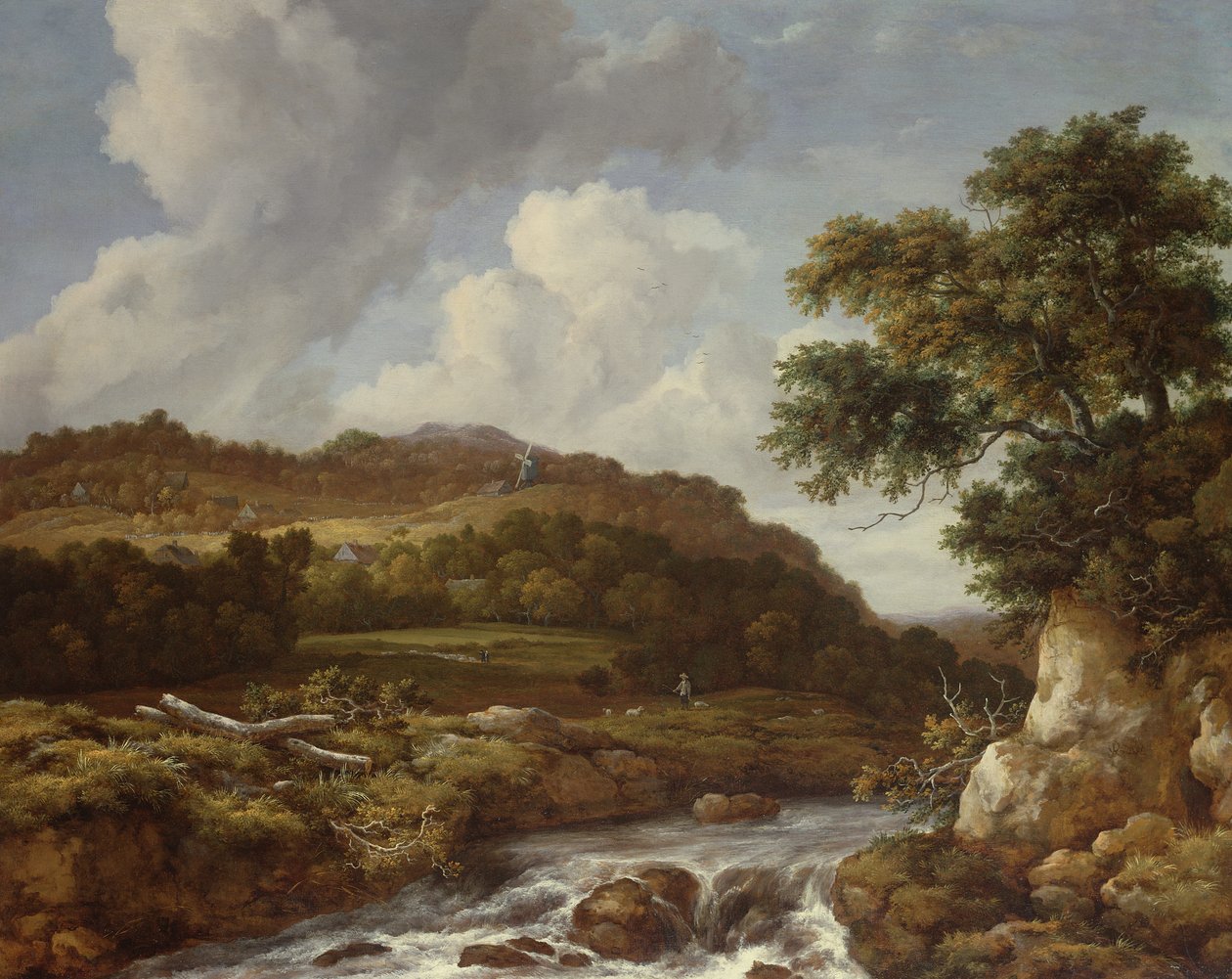 Fjelllandskap med en torrent av Jacob van Ruisdael