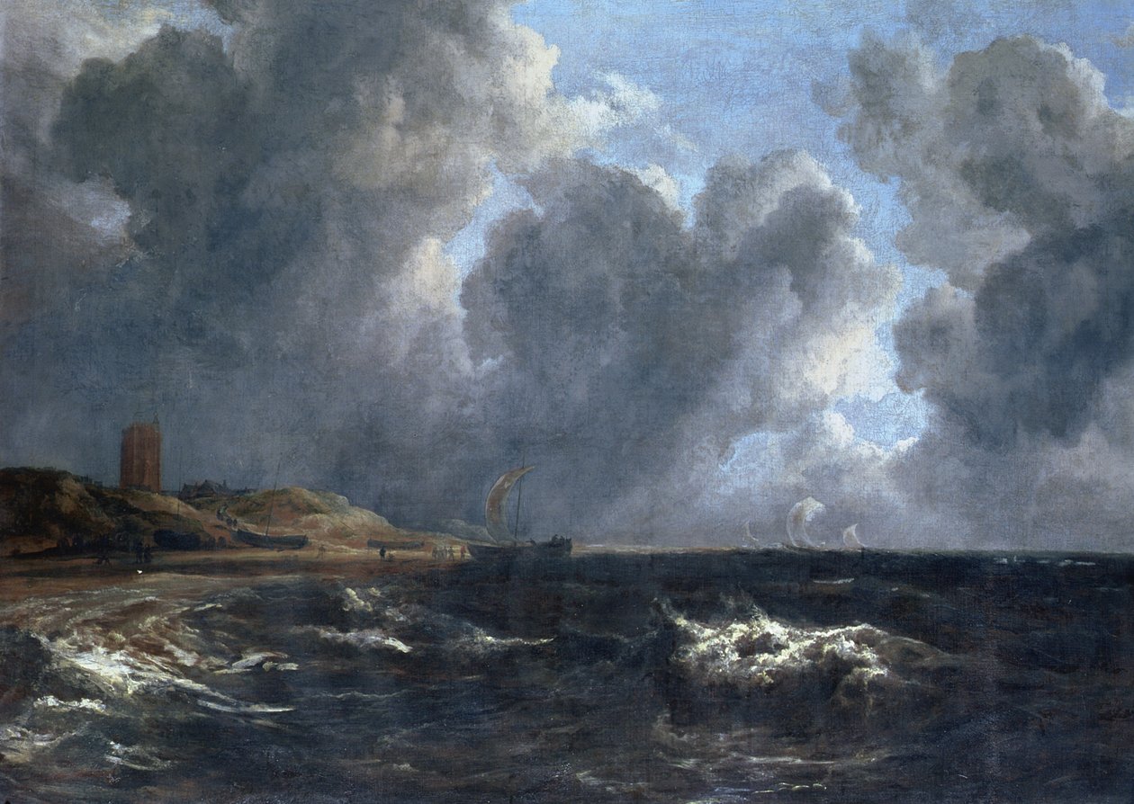 Storm off Egmond-aan-Zee (olje på lerret) av Jacob van Ruisdael