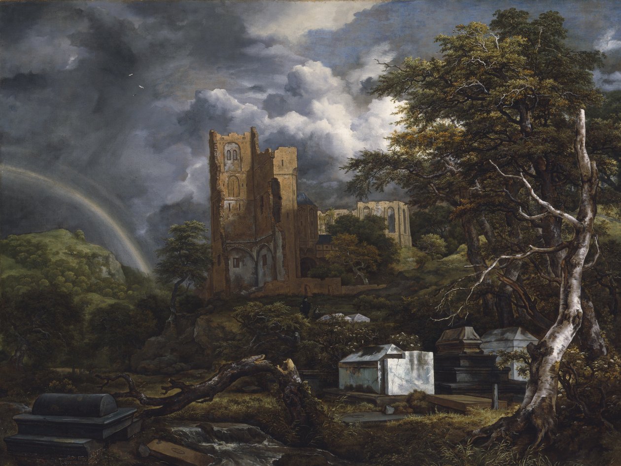 Den jødiske kirkegården, ca. 1654-55 av Jacob van Ruisdael