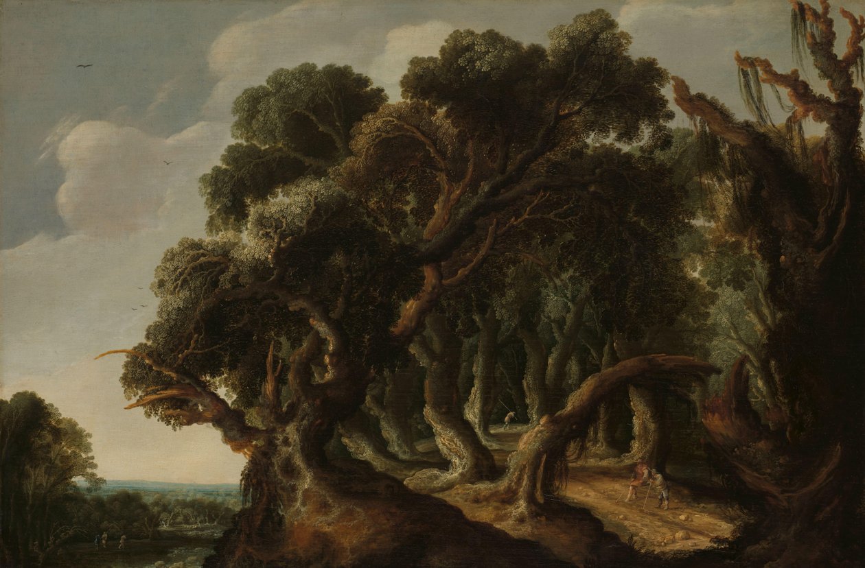 Skogkledd landskap Landskap av Jacob Jacobsz van Geel (signed by artist)