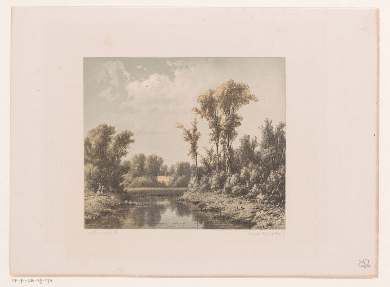 Landskap med elv av Jacob Jan van der Maaten