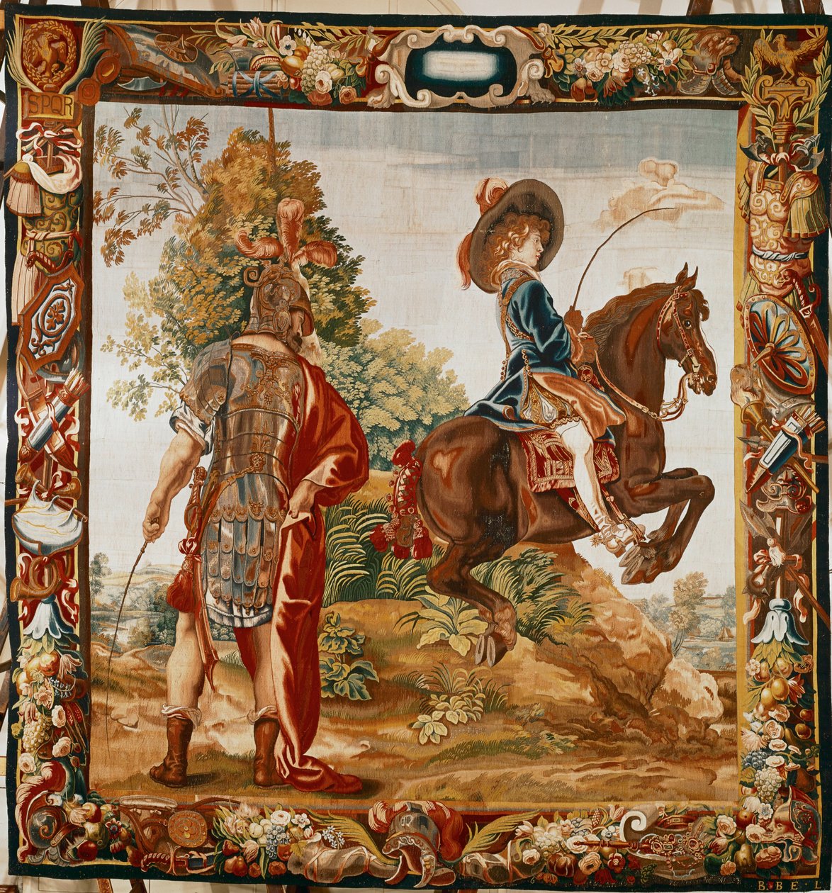 En ridetime for den unge kong Ludvig XIV: Capriole (billedvev) av Jacob Jordaens