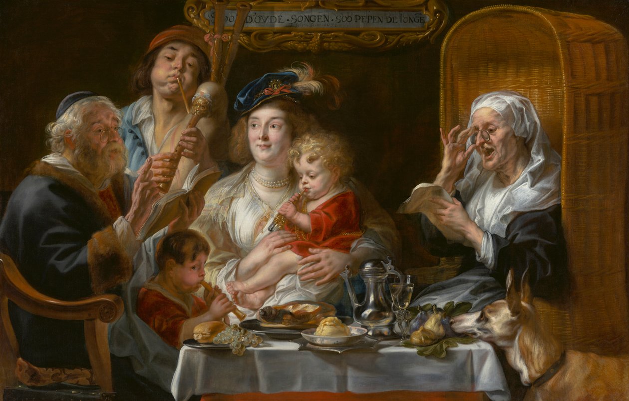 Som de gamle sang, så rør de unge av Jacob Jordaens