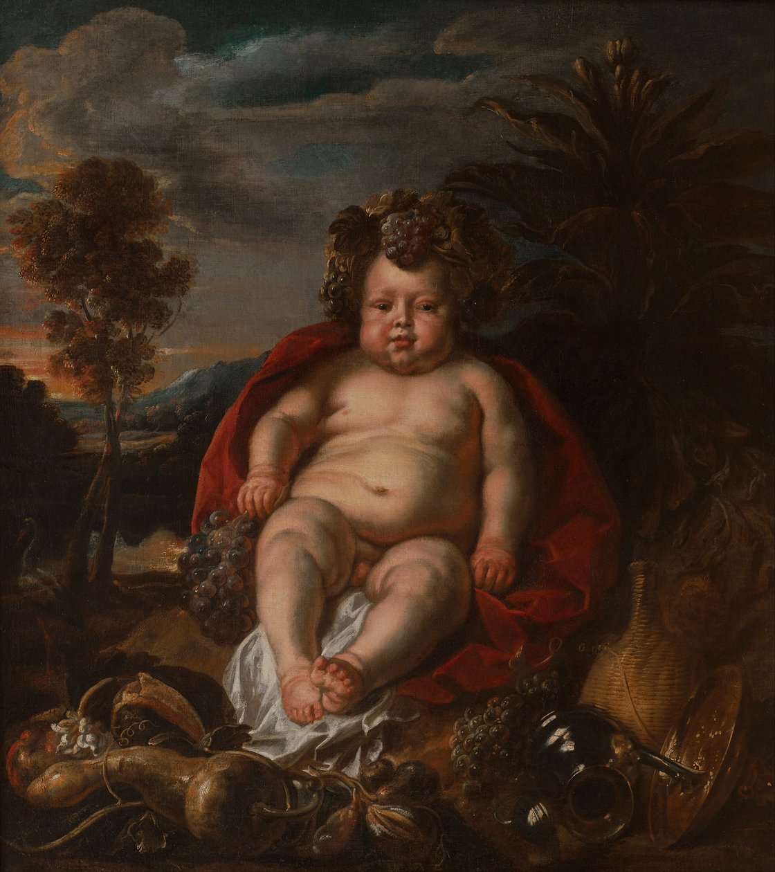 Bacchus som barn av Jacob Jordaens