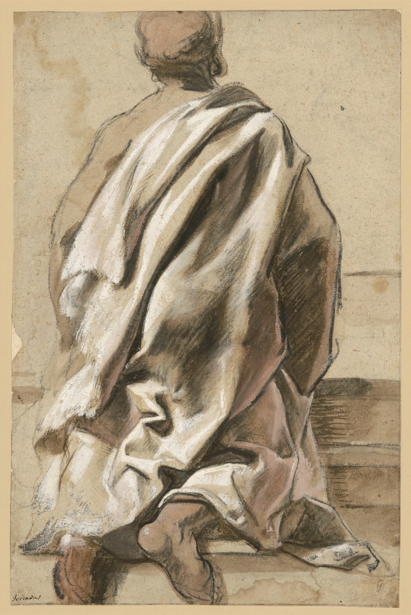 Drakteristudie til en knelende apostel av Jacob Jordaens