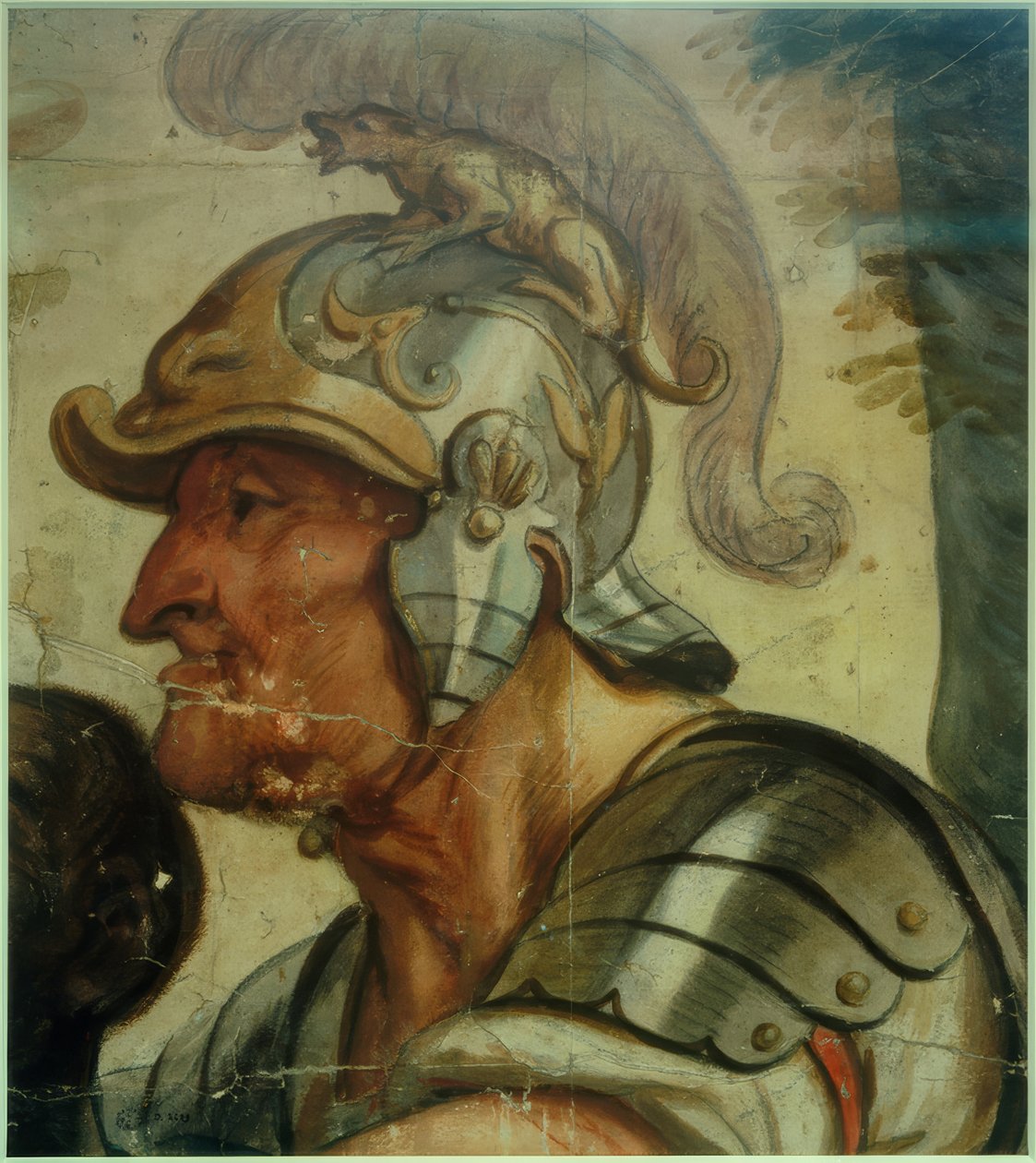 Kriger med hjelm av Jacob Jordaens
