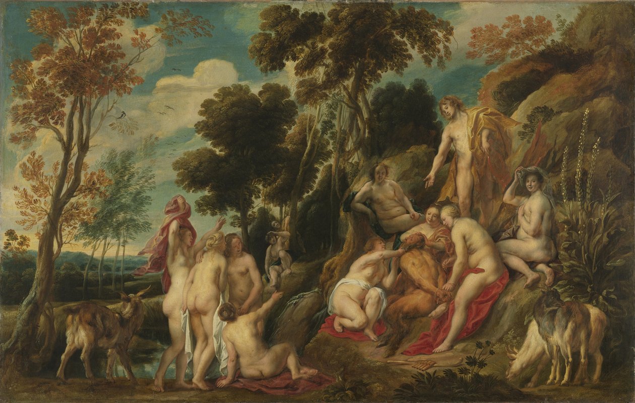 Marsyas mishandlet av musene, 1630-1640 av Jacob Jordaens