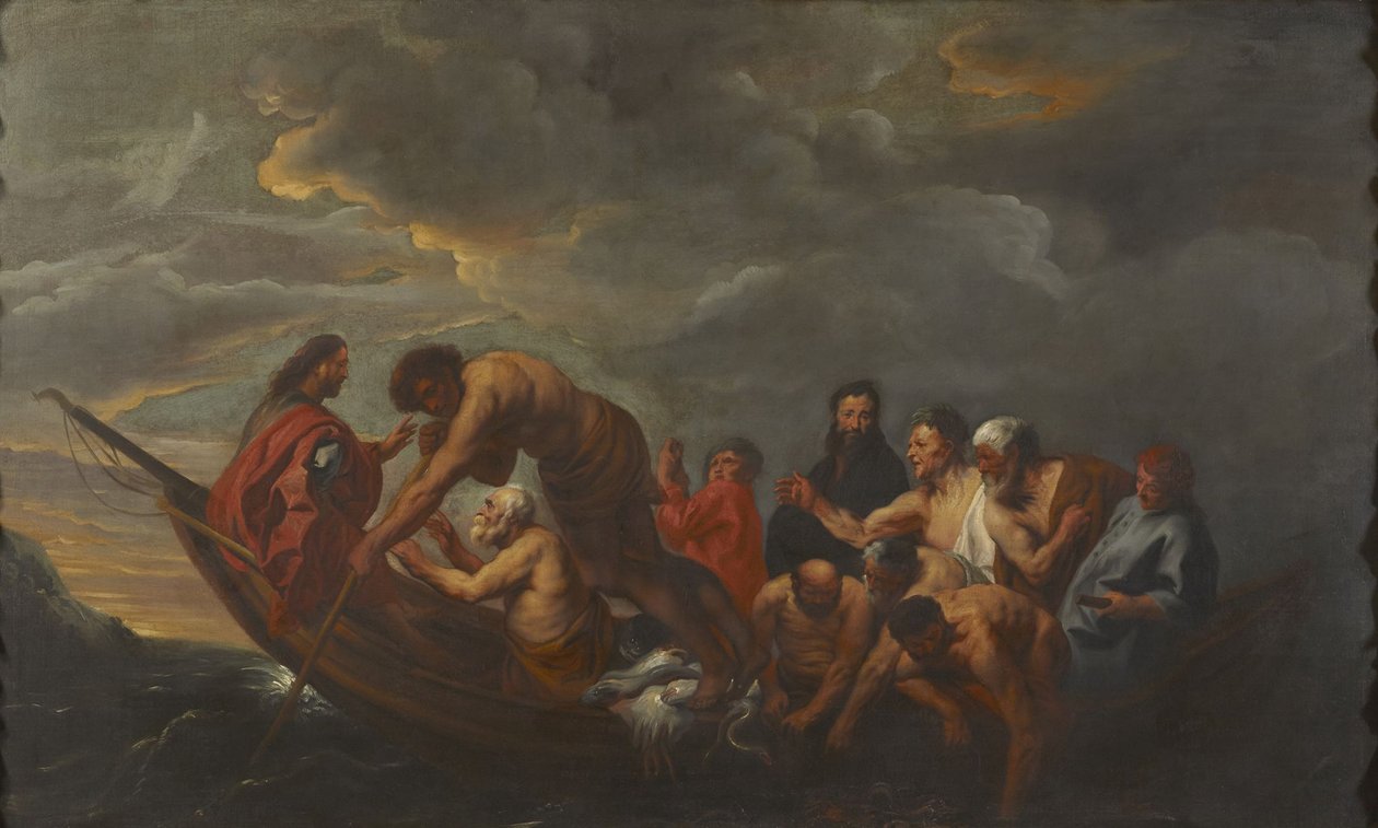 Den mirakuløse fiskefangsten av Jacob Jordaens
