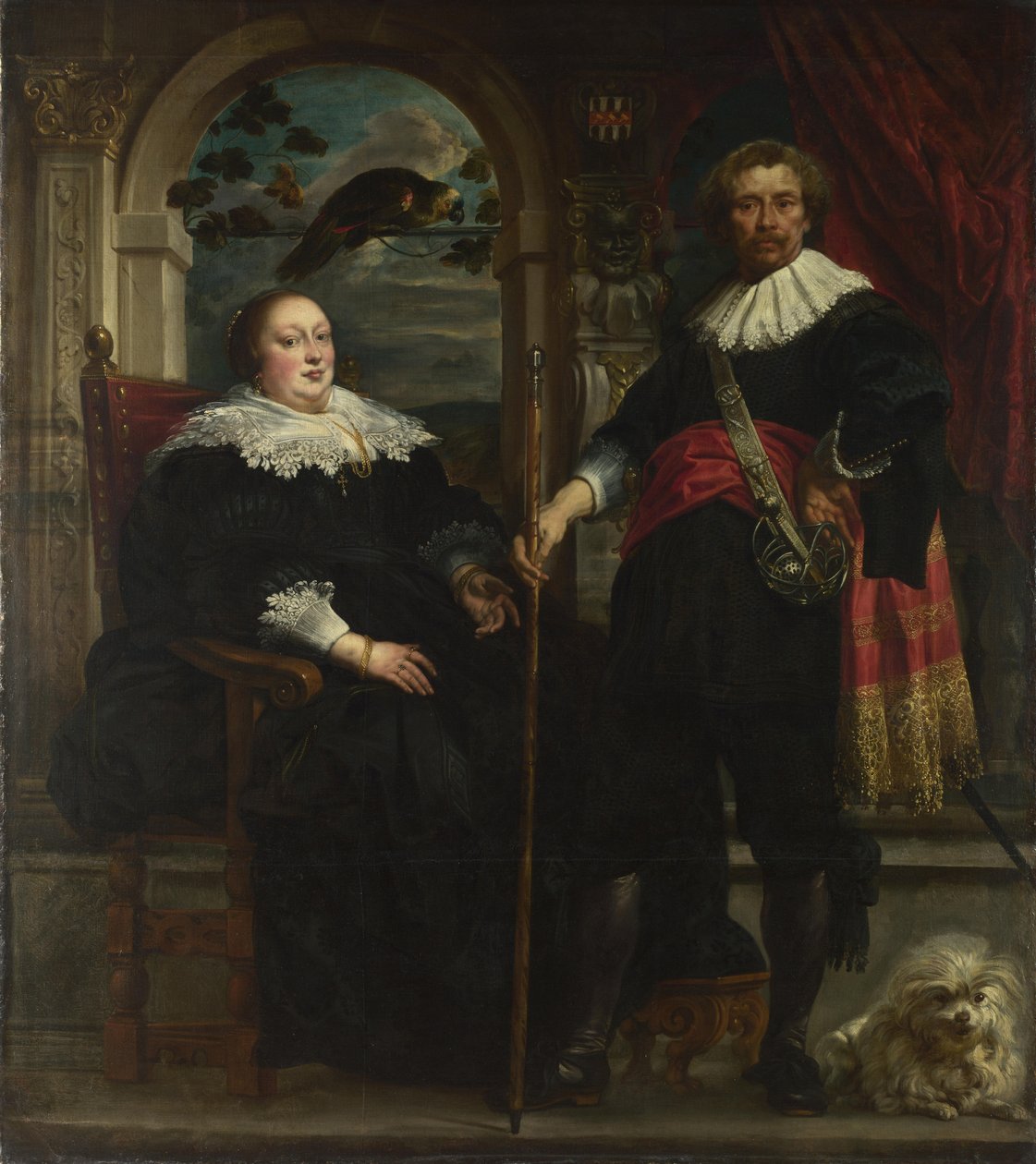 Portrett av Govaert van Surpele og hans kone, 1636-1637 av Jacob Jordaens