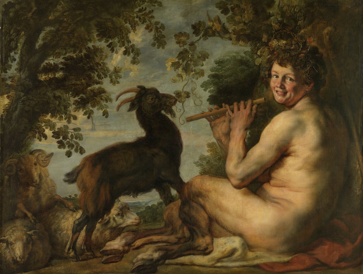 Satyr, 1630-1640 av Jacob Jordaens
