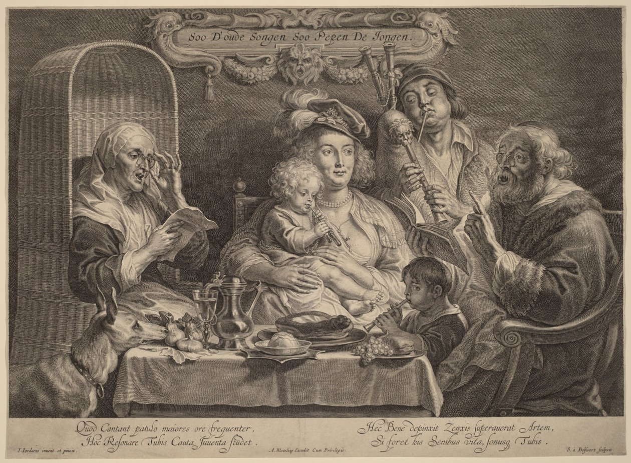 Som de gamle synger, kvitrer de unge av Jacob Jordaens