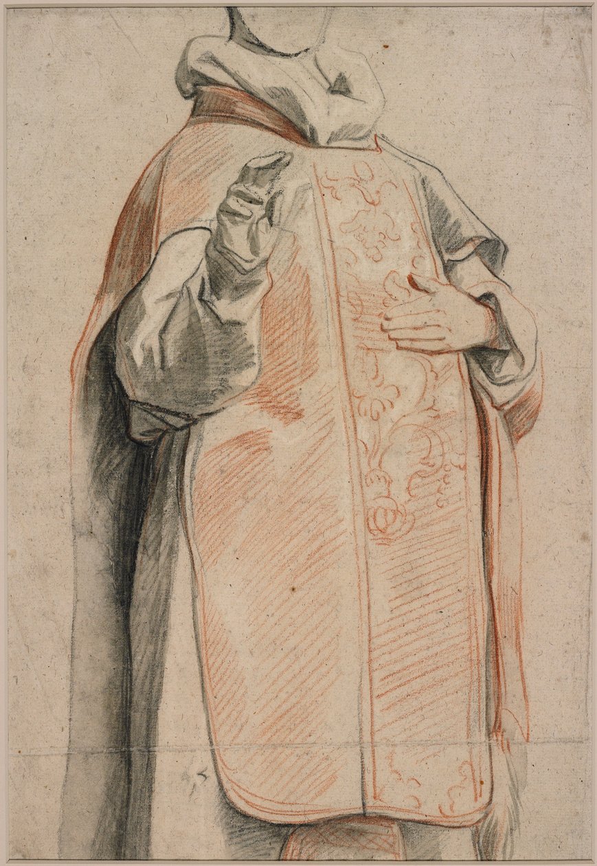 Studie av en figur i prestedrakt av Jacob Jordaens