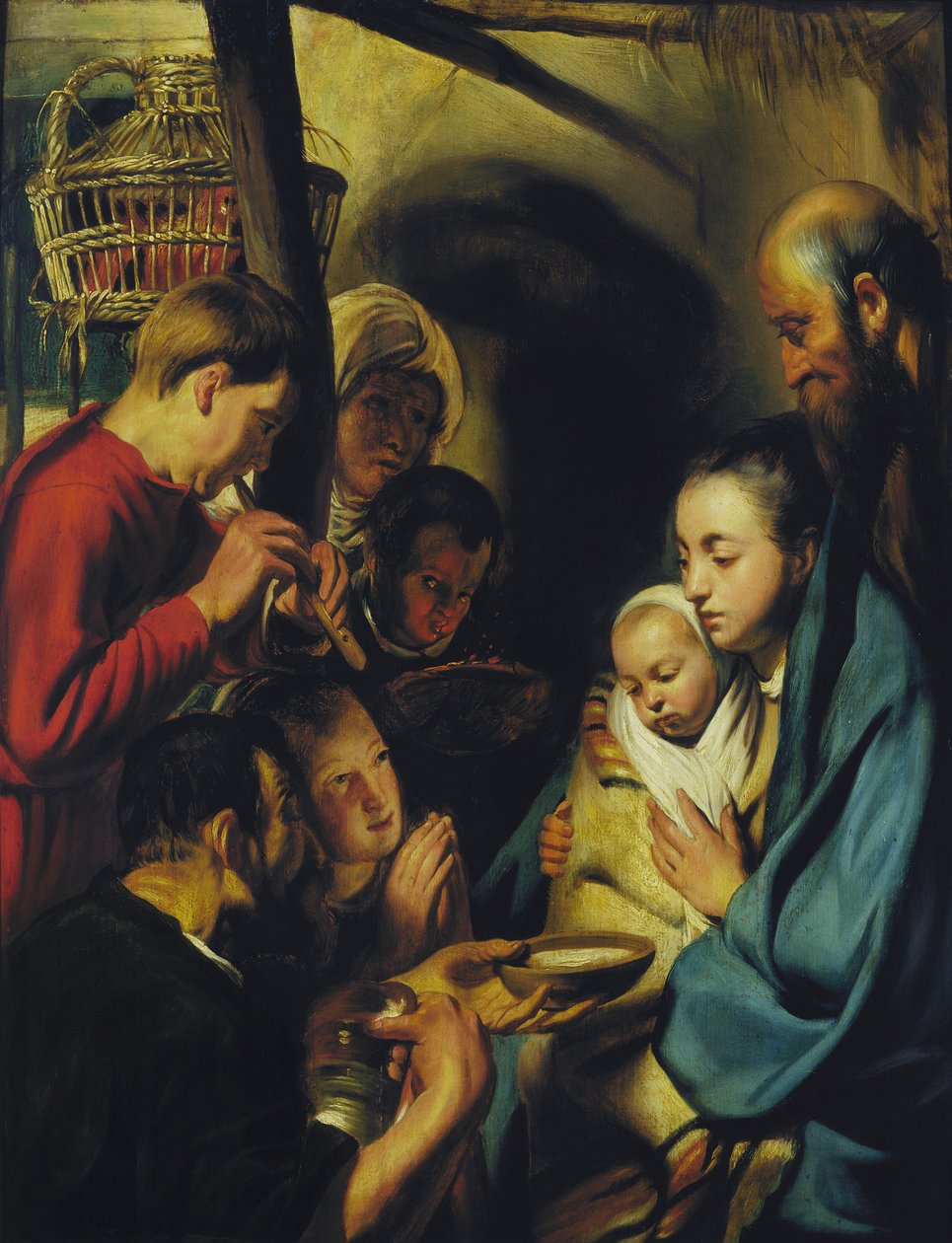 Hyrdenes tilbedelse. av Jacob Jordaens