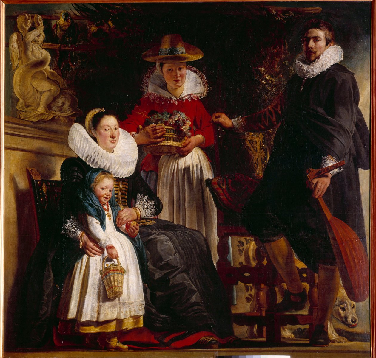 Kunstnerens familiemaleri av Jacob Jordaens (1593-1678) 1621 søn. 1,81x1,87 m Madrid, Prado-museet av Jacob Jordaens