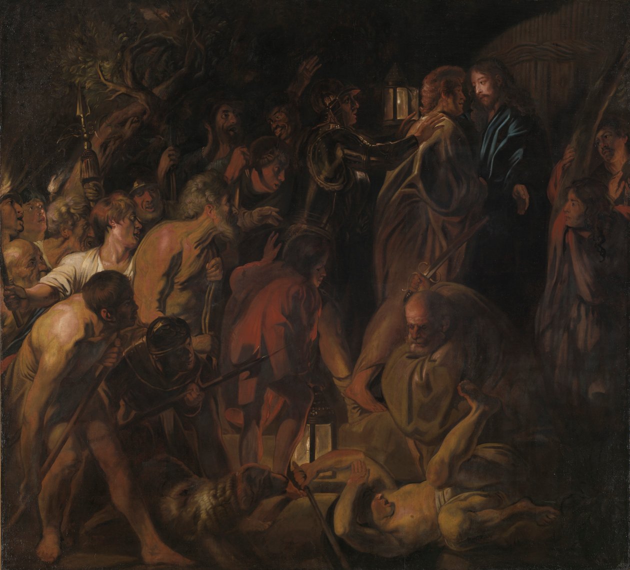 The Betrayal of Christ, sent på 1650-tallet. av Jacob Jordaens