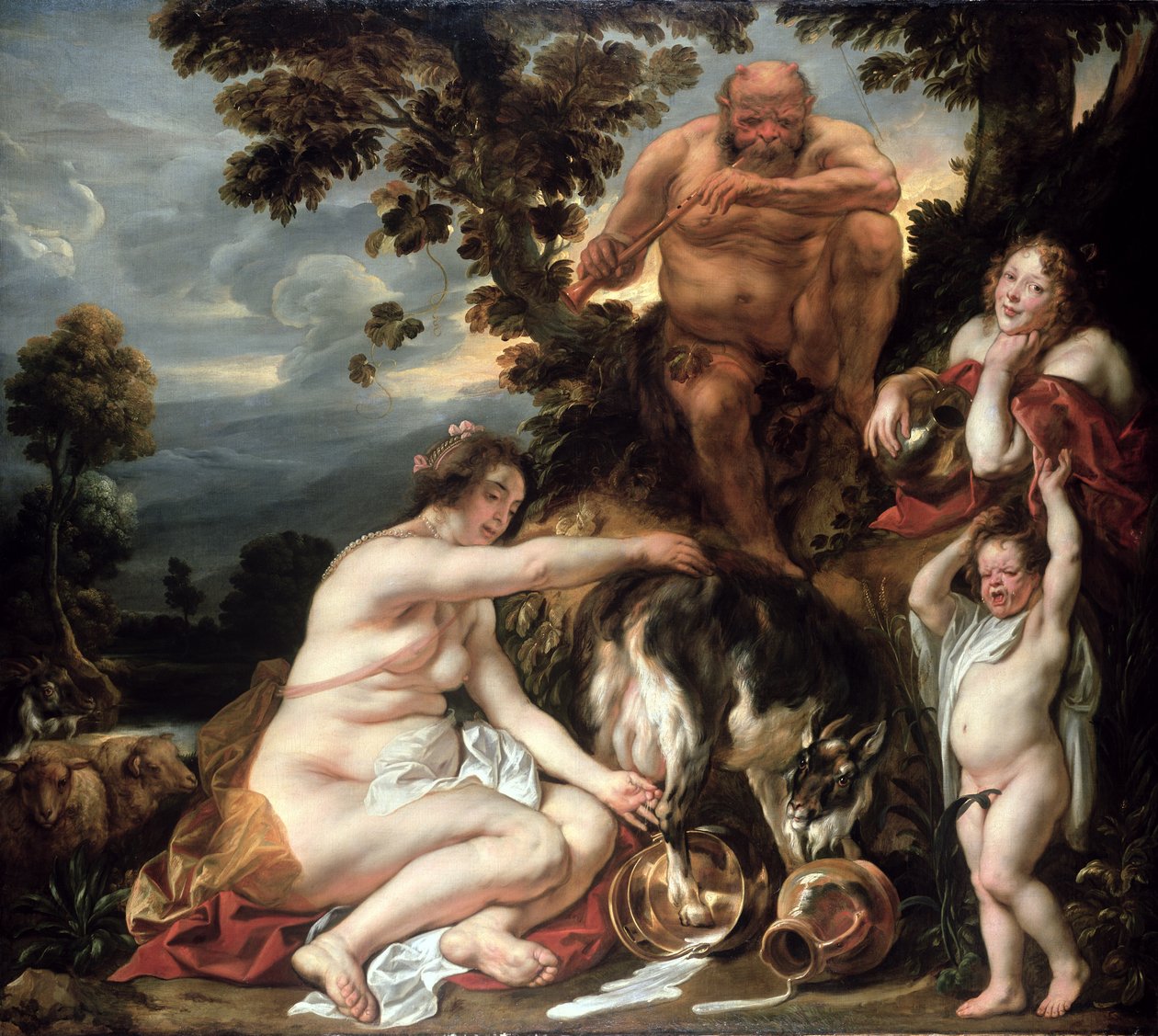 Jupiters barndom, ca. 1640-49 av Jacob Jordaens