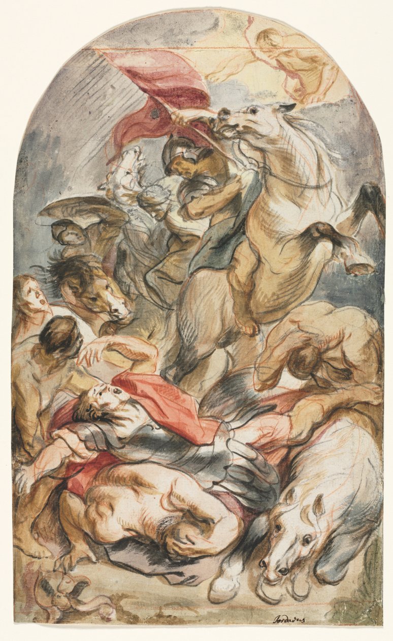 Konverteringen av Saul med rytter og banner, ca. 1645-1647. av Jacob Jordaens