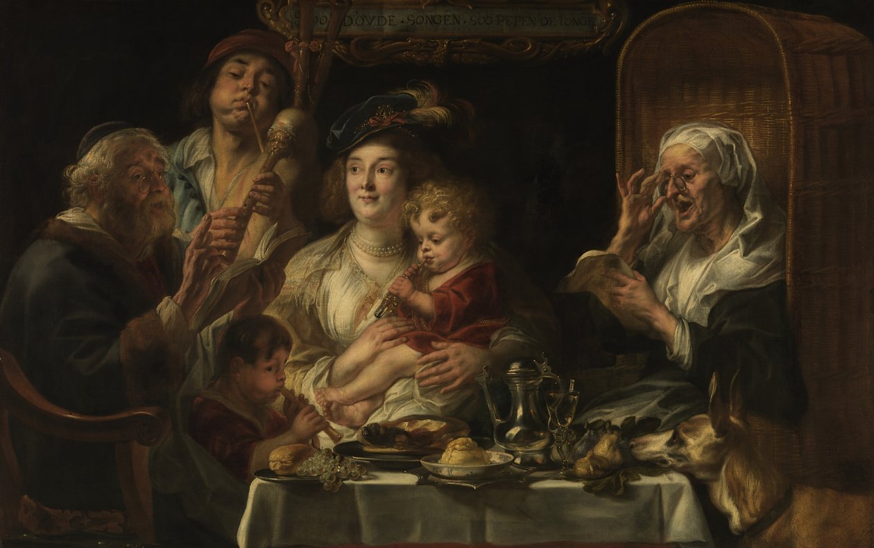 De gamle synger, de unge kvitrer av Jacob Jordaens