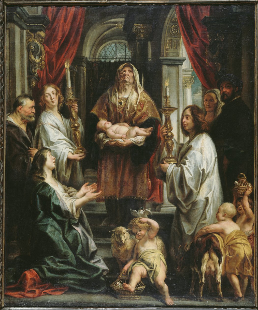 Presentasjonen i tempelet. av Jacob Jordaens