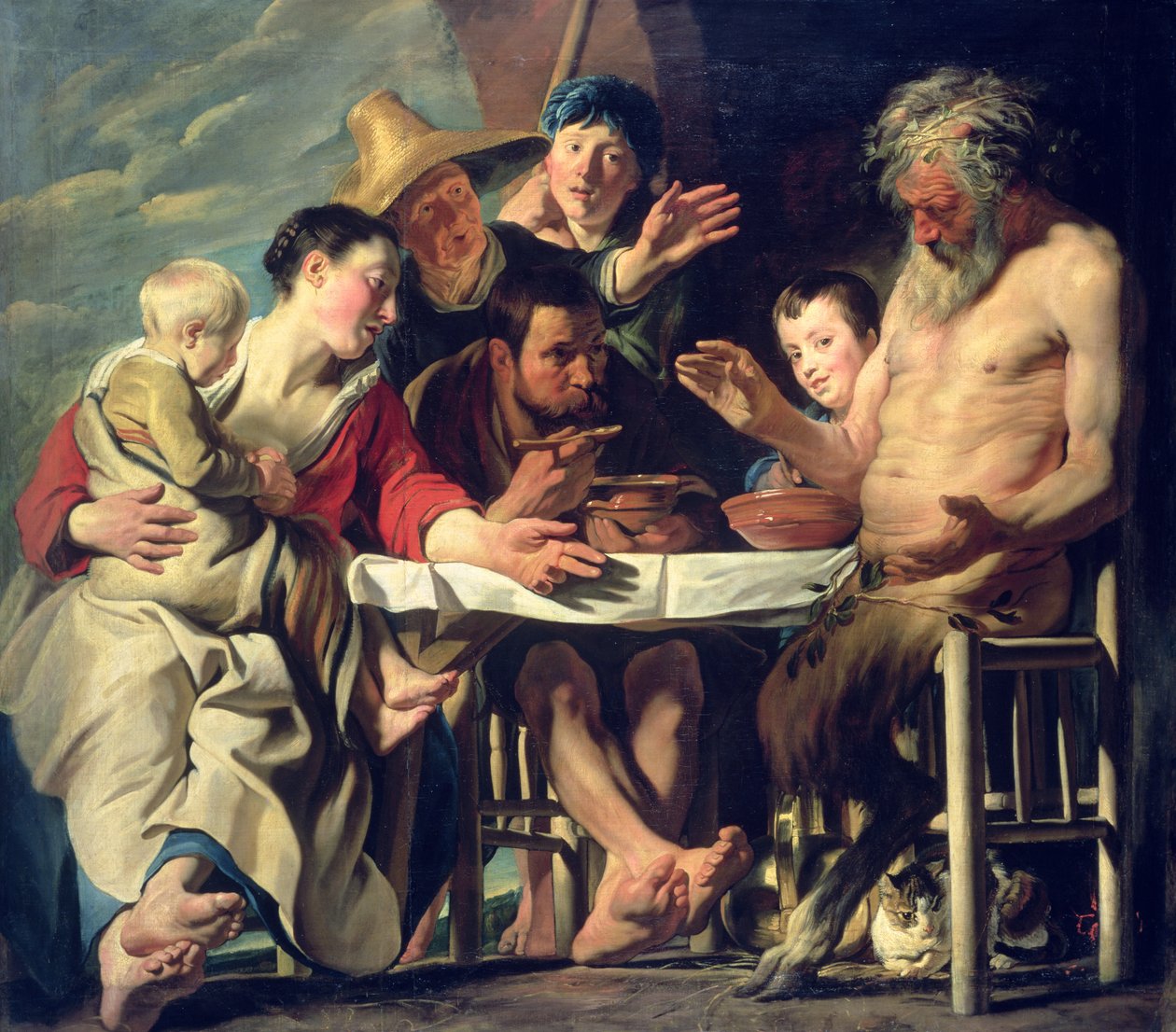 Satyren med bøndene, 1620 av Jacob Jordaens