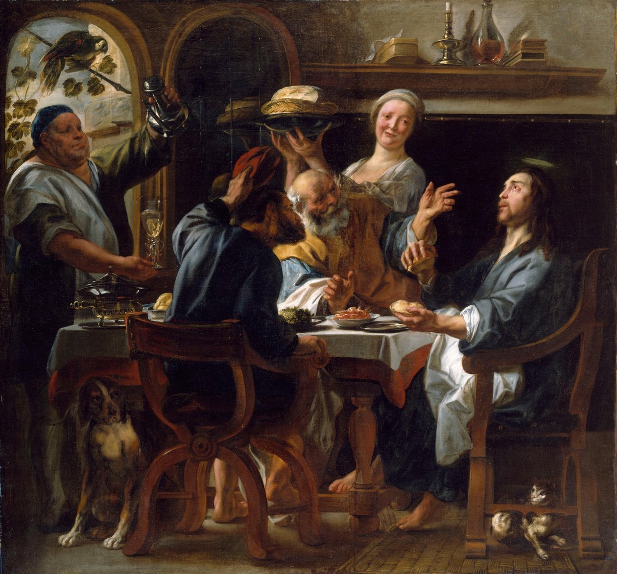Måltidet i Emmaus av Jacob Jordaens