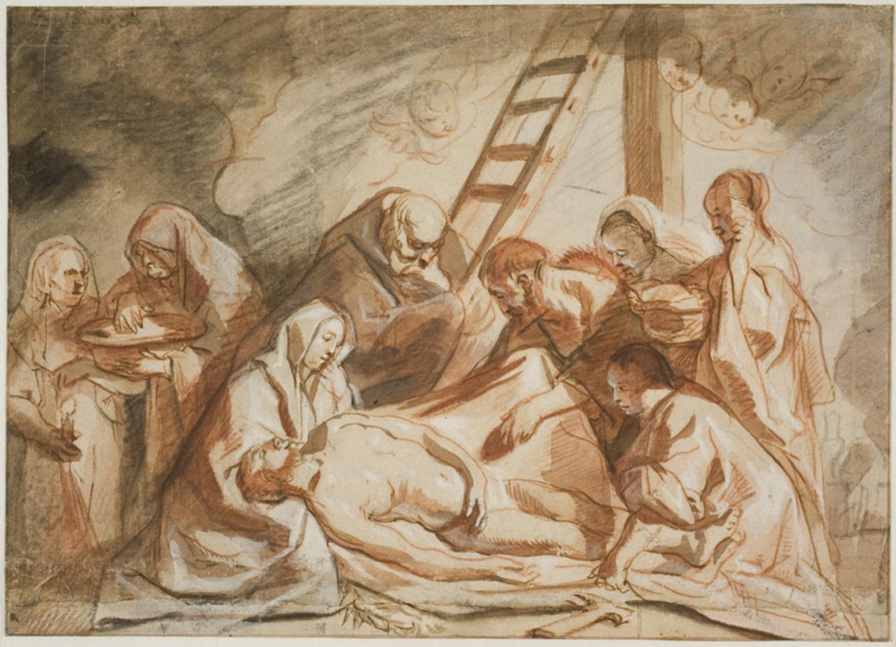 Vasking og salvelse av Kristi legeme av Jacob Jordaens