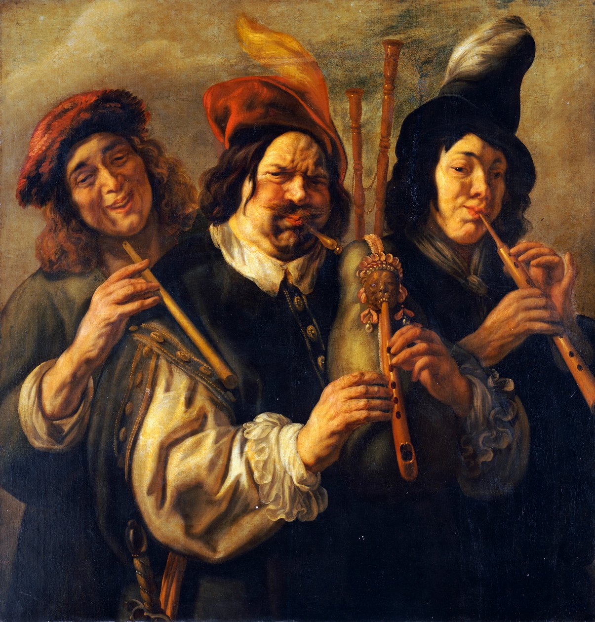 Tre musikere av Jacob Jordaens