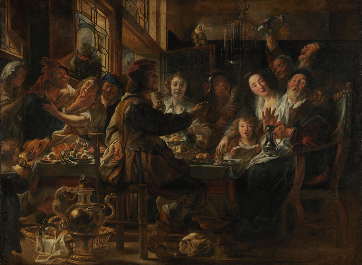 Som de gamle synger, kvitrer de unge av Jacob Jordaens