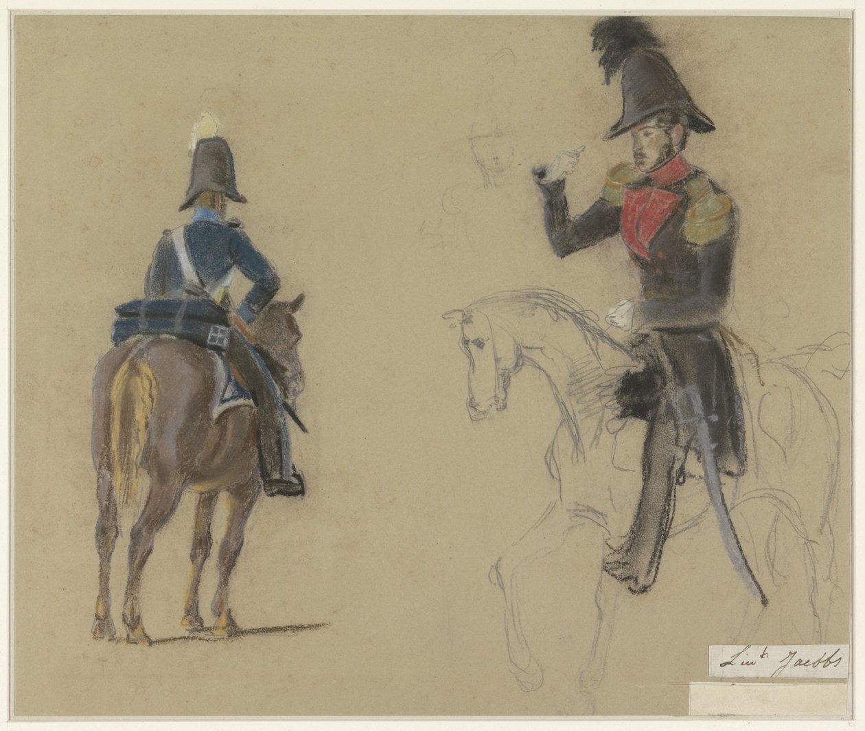 Portrett av løytnant Jacobs, til hest av Jacob Joseph Eeckhout