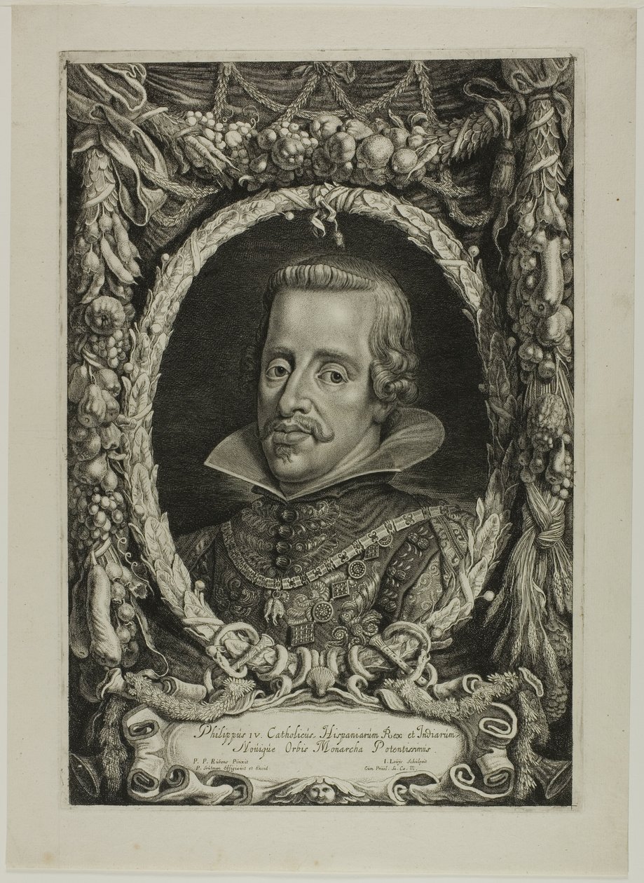 Filip IV, konge av Spania, plate 12 fra Duces Burgundiae (Dukes of Burgundy) av Jacob Louys