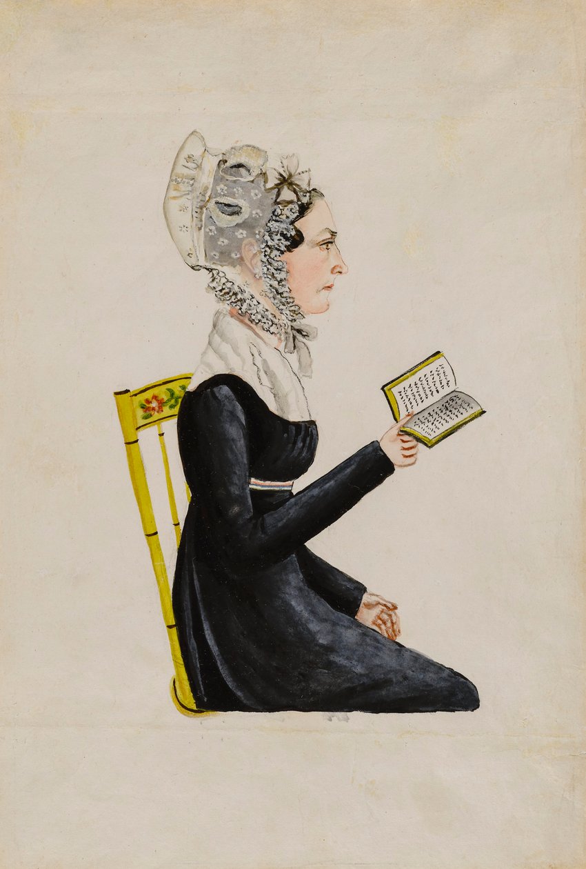 Portrett av Elizabeth Sweitzer Musser, ca. 1826. av Jacob Maentel