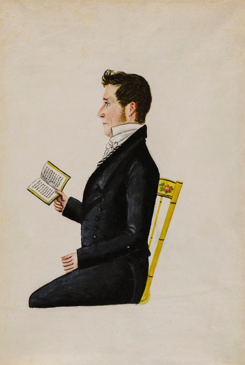 Portrett av George Musser, ca. 1826. av Jacob Maentel