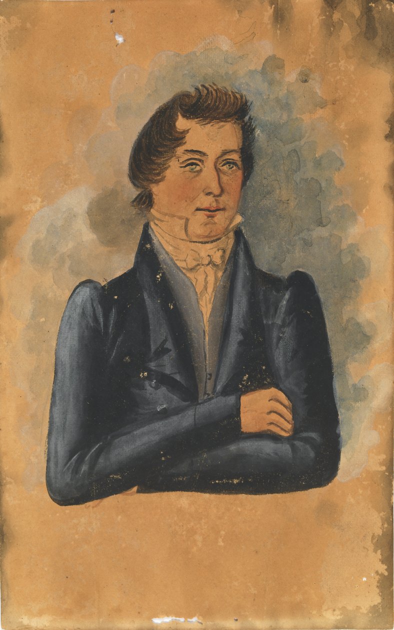 Portrett av en mann, tidlig på 1800-tallet. av Jacob Maentel