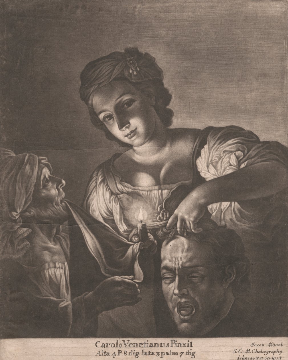 Judith med sjefen for Holofernes av Jacob Mannl