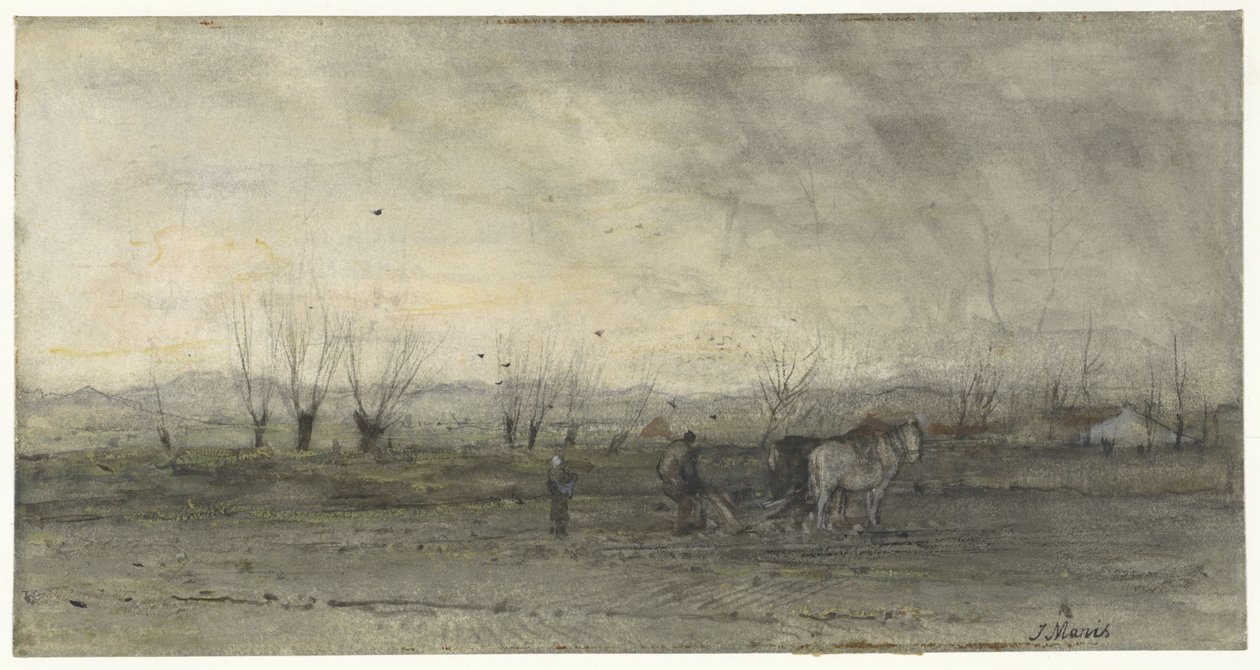 Landskap med en brøytebonde av Jacob Maris