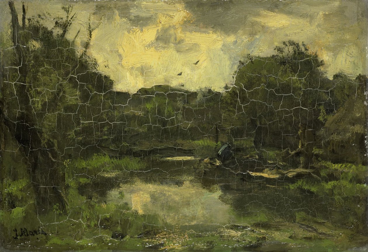 Landskap med lekter av Jacob Maris