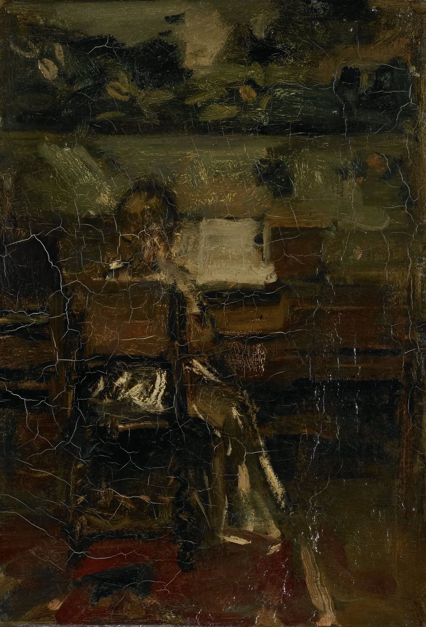 Jente ved pianoet av Jacob Maris