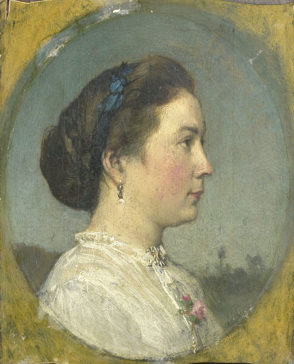 Portrett av Catharina Hendrika Horn, kunstnerens kone av Jacob Maris