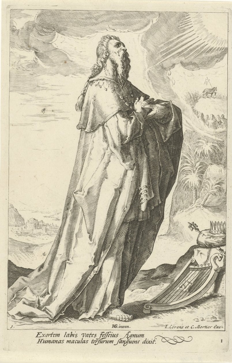 David Profeter i Det gamle testamente (serietittel) av Jacob Matham (attributed to)